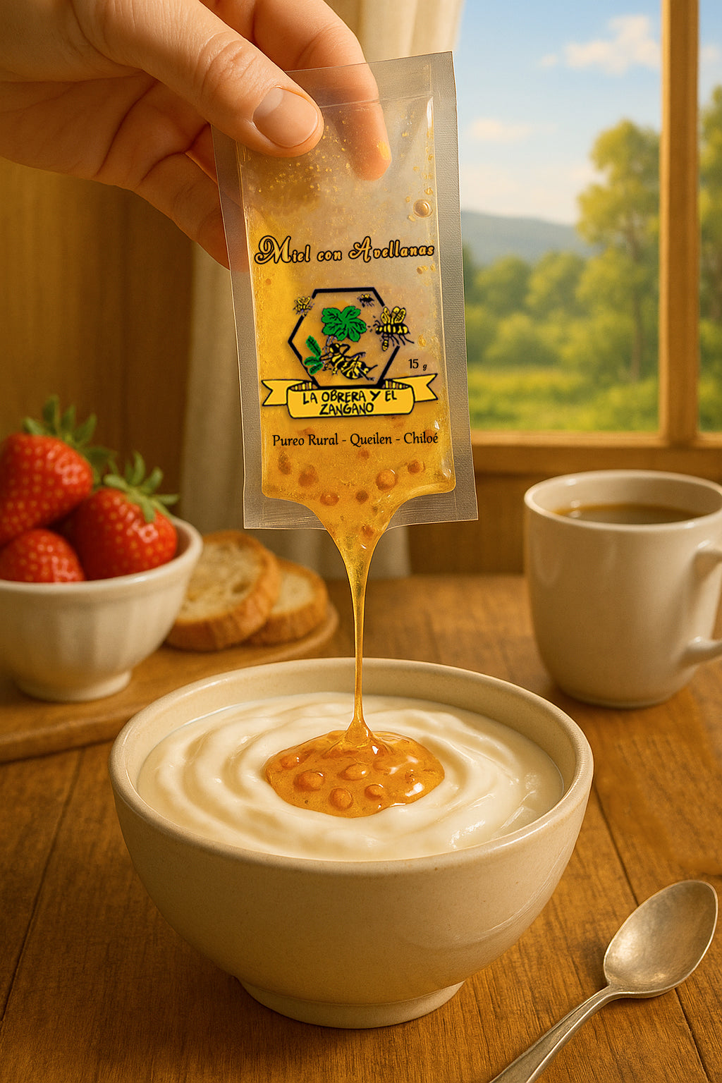 Miel con Avellanas ~ Sachets ~ Gotas de Energía