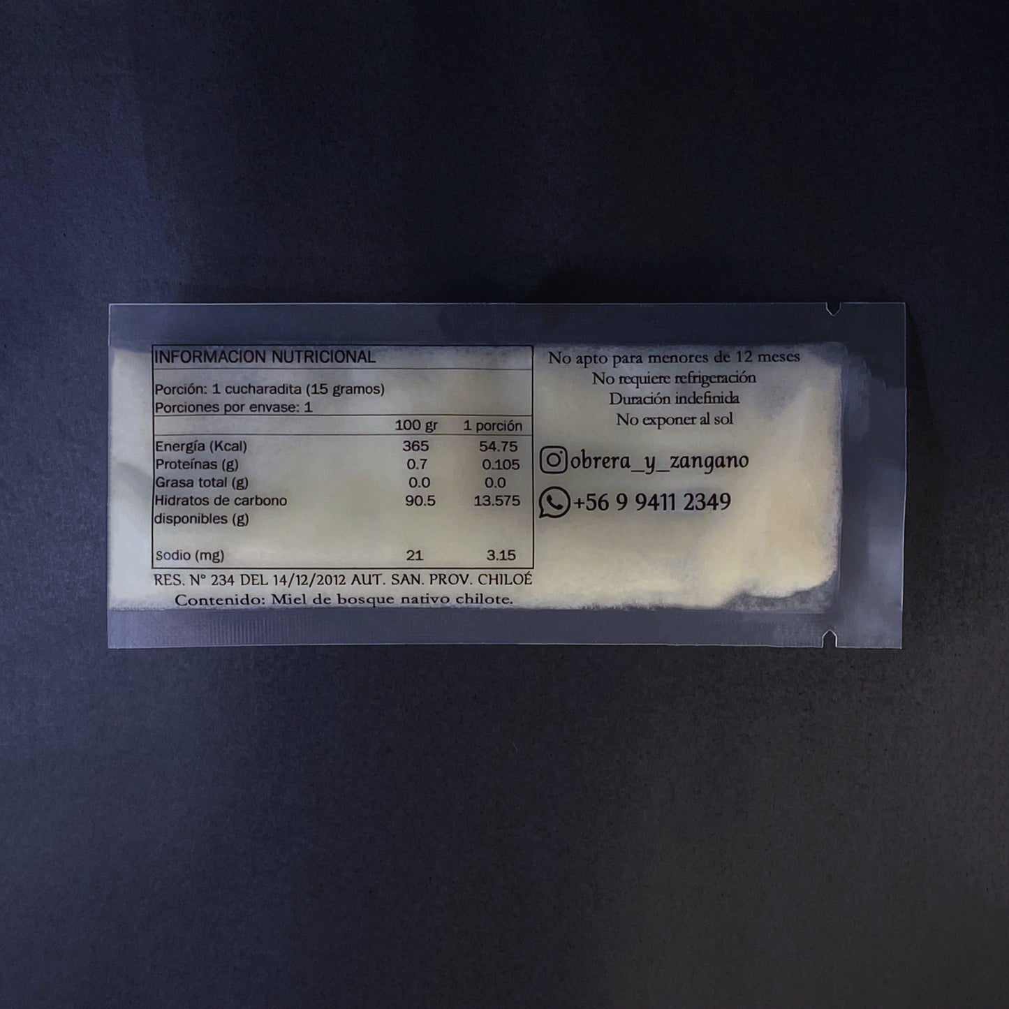 Crema de Miel ~ Sachets ~ Gotas de Néctar